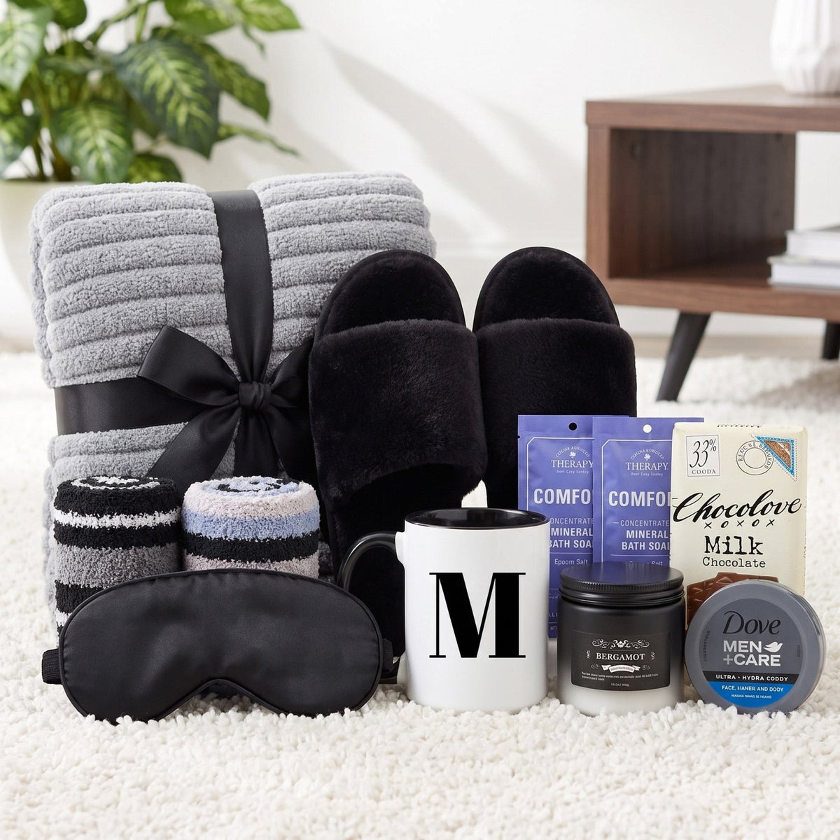 Midnight Lounge Self Care Gift Basket - Gifts Are Blue