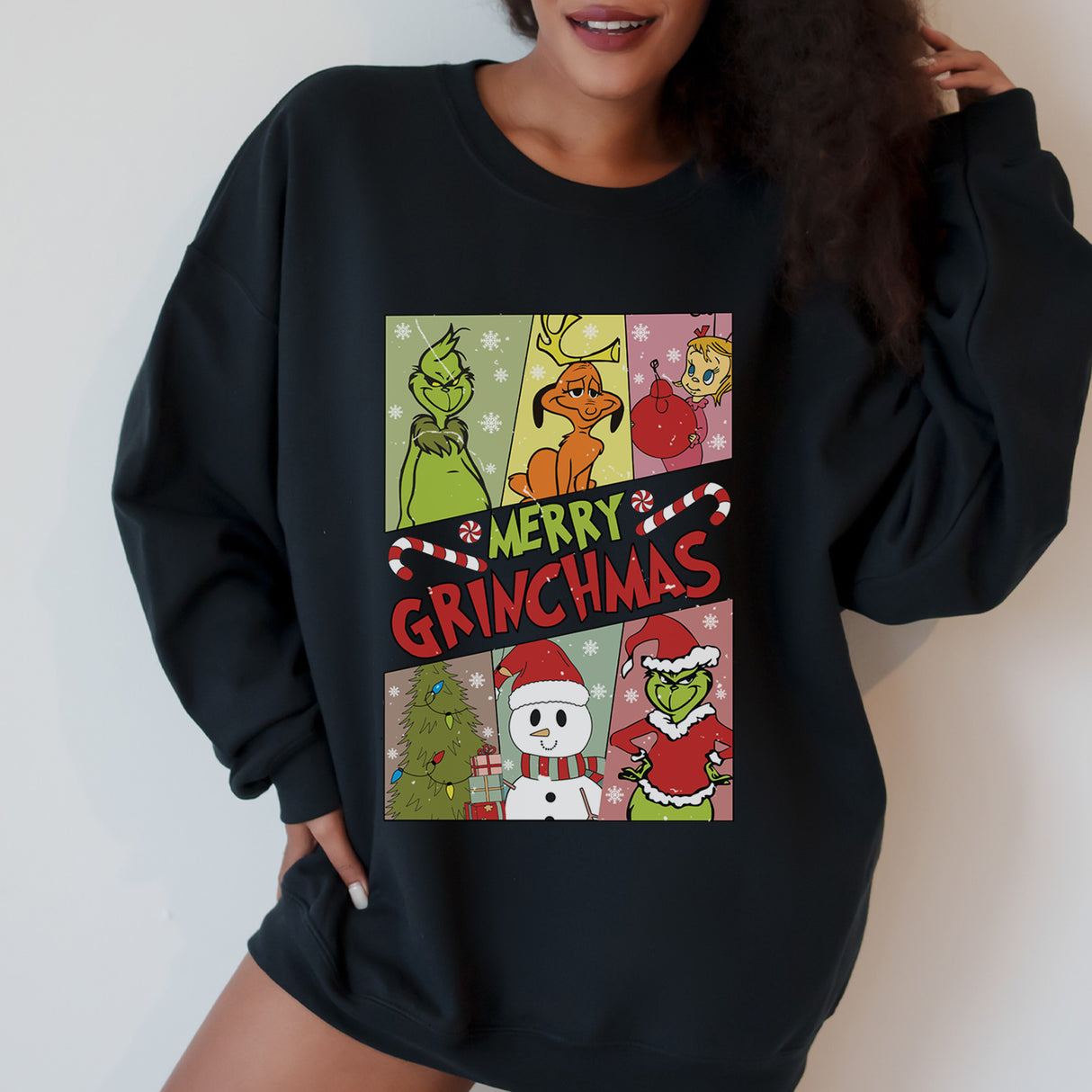 Cute Mystery Grinch Christmas Sweatshirt and 20oz Tumbler Bundle