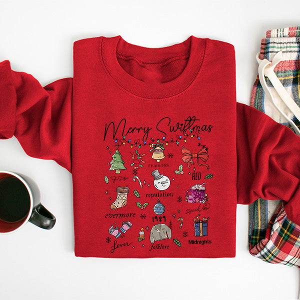 Merry Swiftmas Taylor's Version Sweatshirt for Swifties