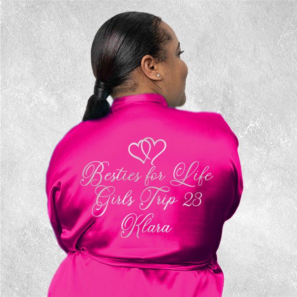 Mi Amor Template Personalized Robes with Interlocking Hearts for Women, S-5XL - Gifts Are Blue