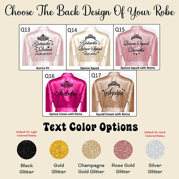 Personalized Quinceanera Robes with Name and Date for Mis Quince Anos Gifts