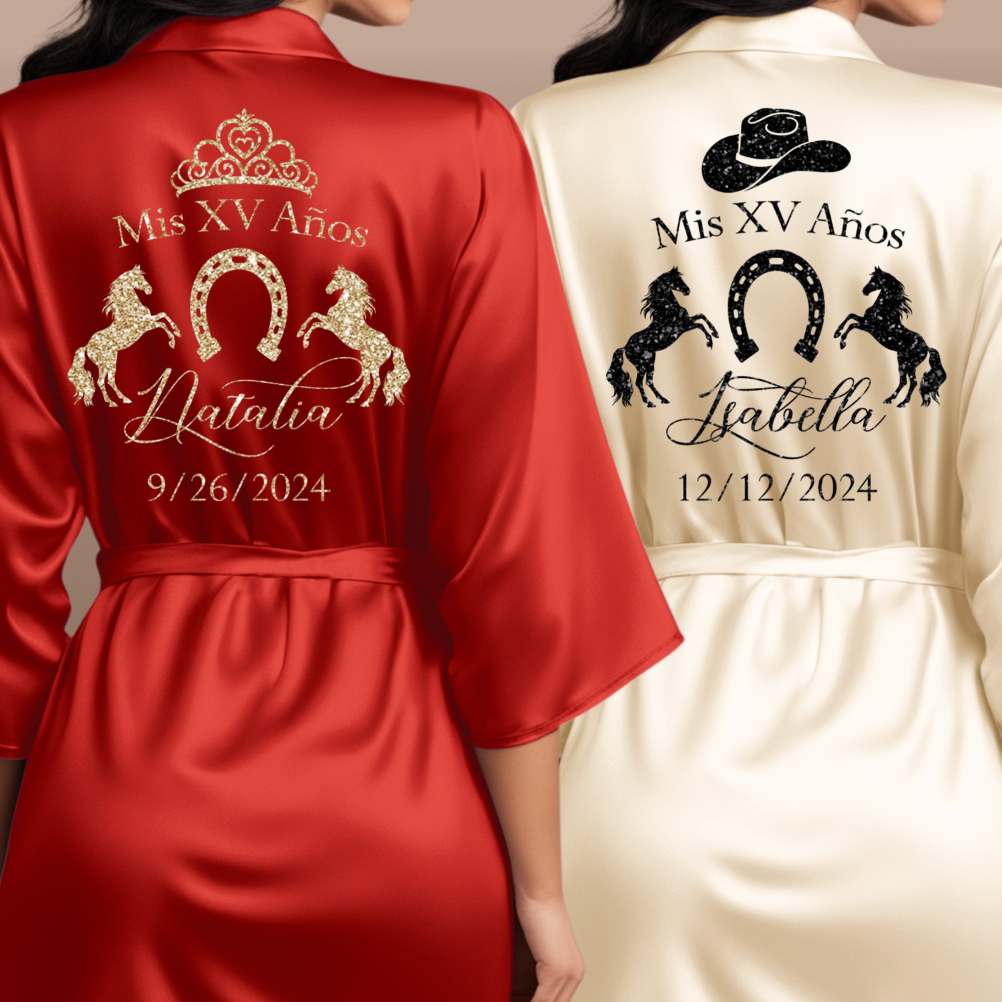 Pretty Personalized Mis XV Anos Charro Robe Quinceanera Gift