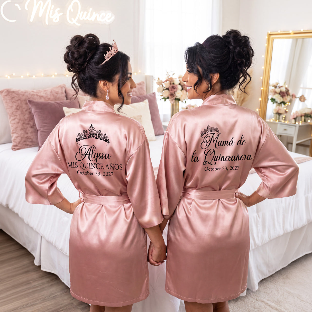 Classic Princess Quince Robe Personalized, Quinceanera Gift