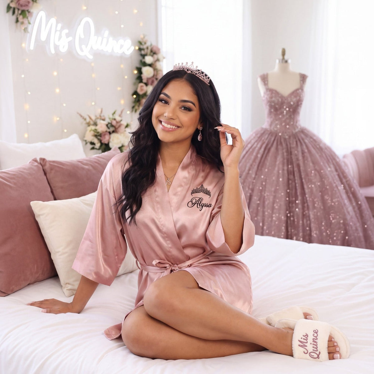 Classic Princess Quinceanera Robe Personalized, Quince Gift - Gifts Are Blue