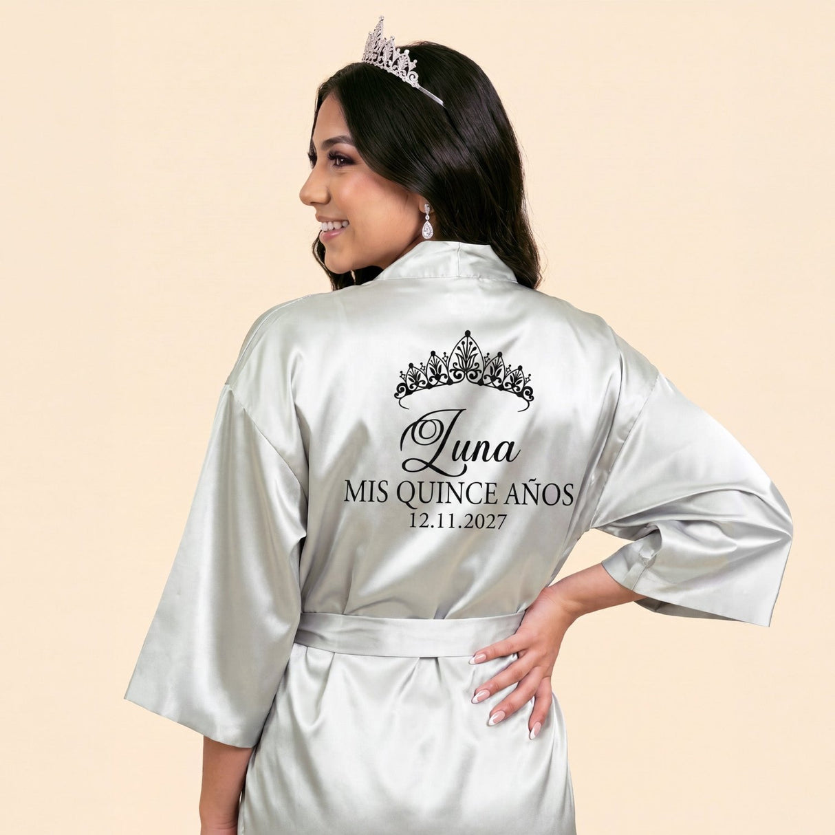 Classic Princess Quinceanera Robe Personalized, Quince Gift - Gifts Are Blue
