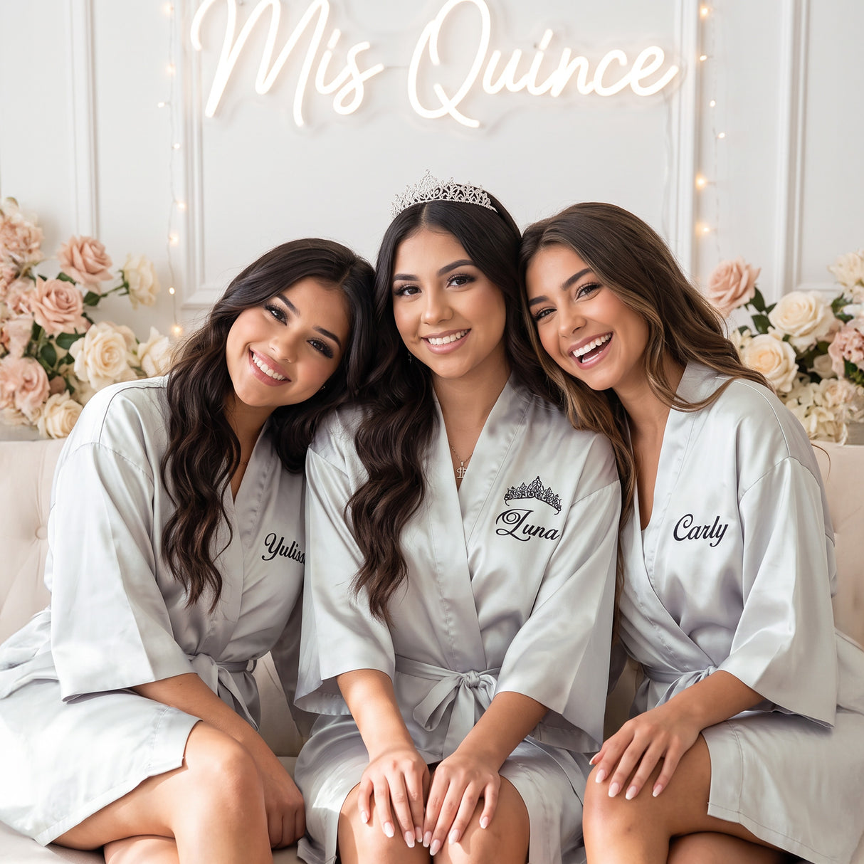 Classic Princess Quince Robe Personalized, Quinceanera Gift