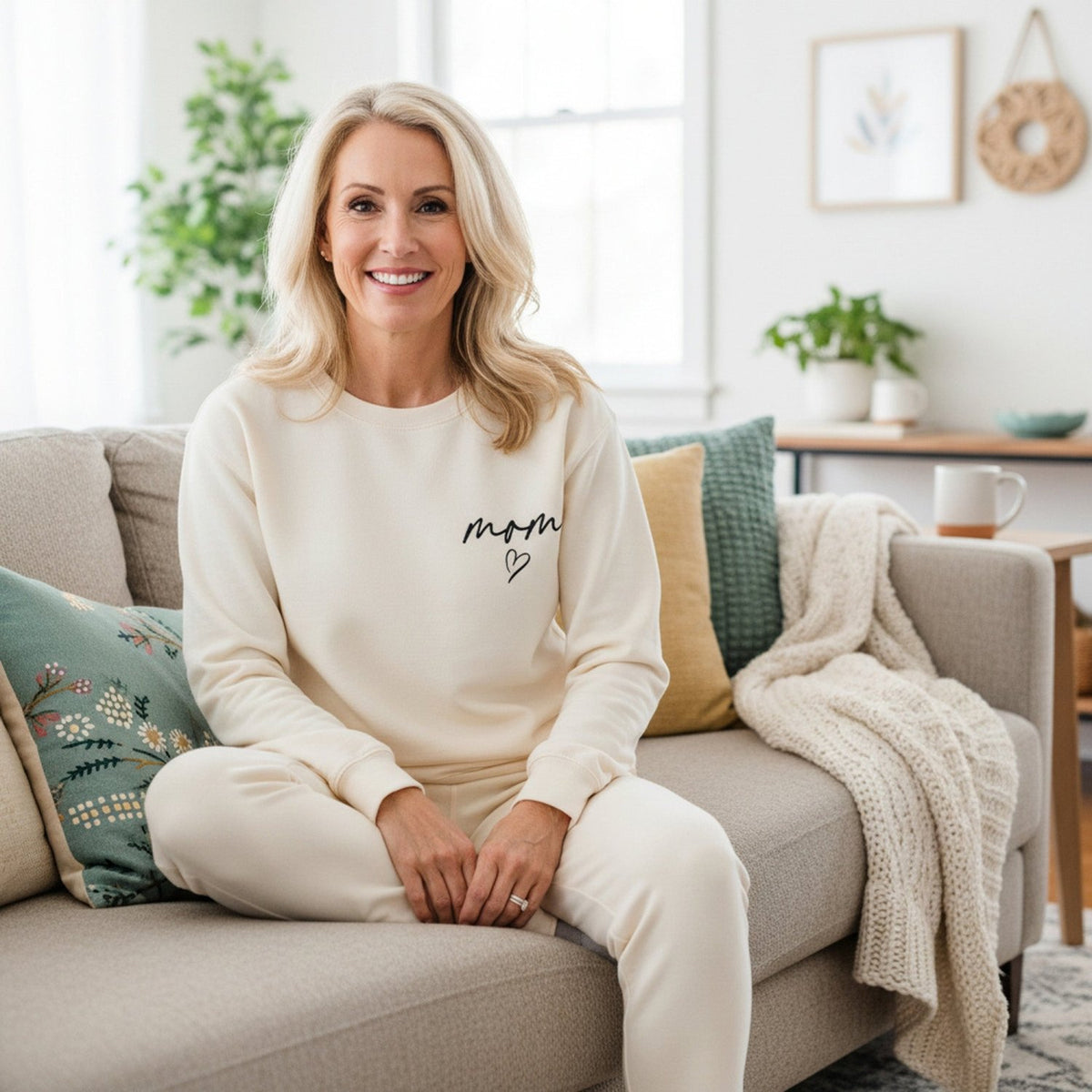 Comfort Colors Personalized Mom Lounge Set, Custom Loungewear Gift for Her and Mother’s Day - Gifts Are Blue