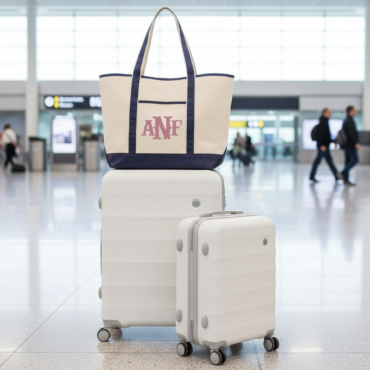 Big Monogram Personalized Tote Bag for Women and Teen Girls