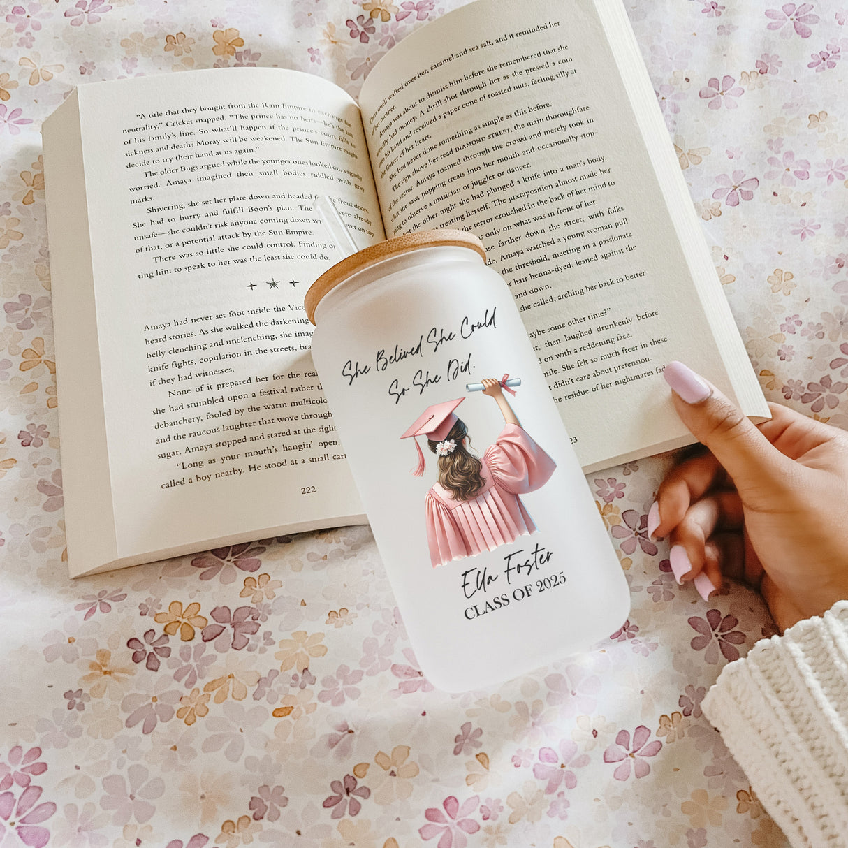 A meaningful custom Class of 2025 gift, perfect for celebrating her graduation in a personal way.