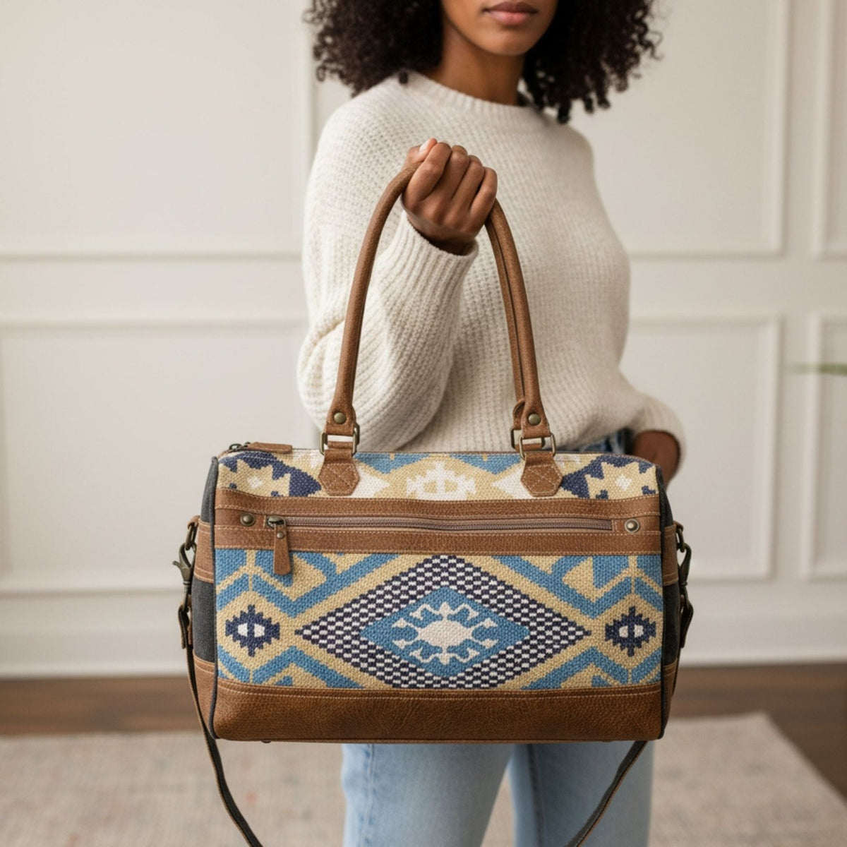 Myra Bags Aqua Appeal Messenger Bag, Blue, Medium - Gifts Are Blue