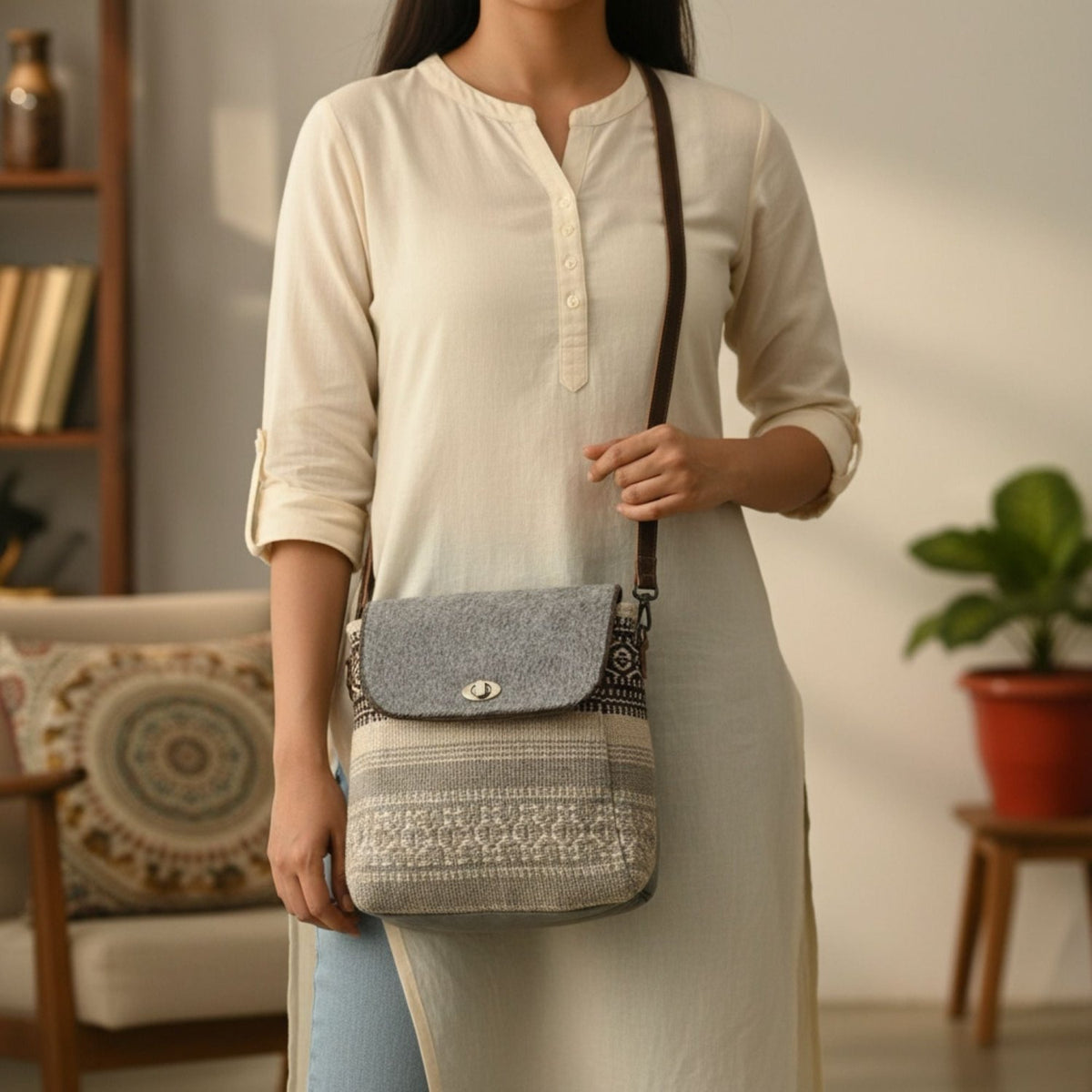 Attitude Shoulder Bag, Myra Bags, Medium - Gifts Are Blue