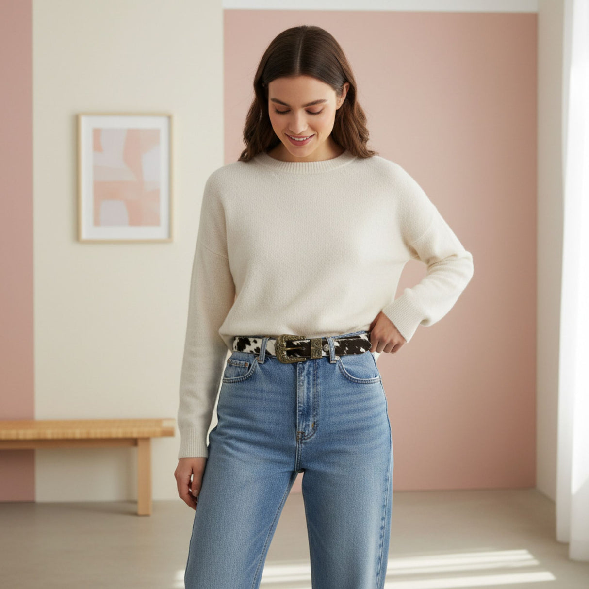 Confident Hairon Belt by Myra Bag, Womens Accessories, Black