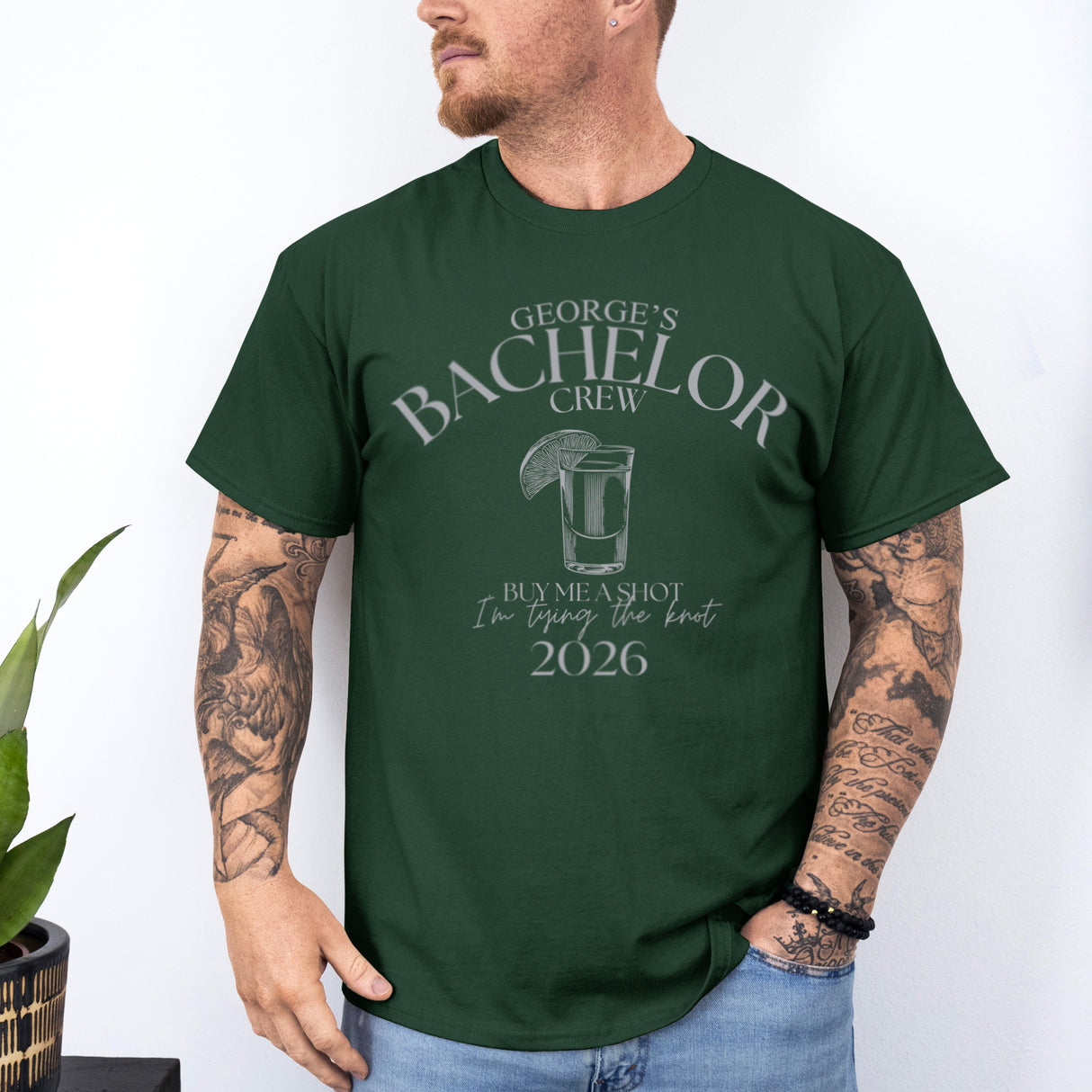Matching bachelor party t-shirts make the perfect gift for future groom and best man to celebrate in personalized style.