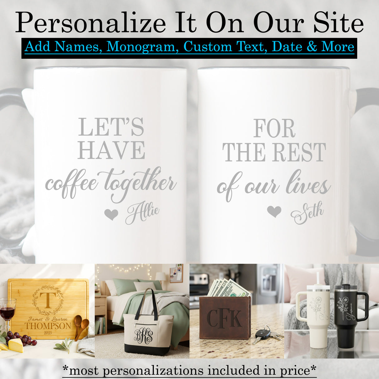 Iced Coffee Glass Tumbler for Bride Personalized with New Last Name