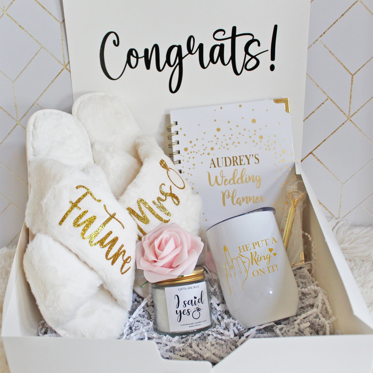 Bride to Be Bridal Engagement Gift on sale Basket Present, Bride Gift, Bridal Gift Basket, Future Mrs. Gift, Bride Box, Bridal Shower Gift