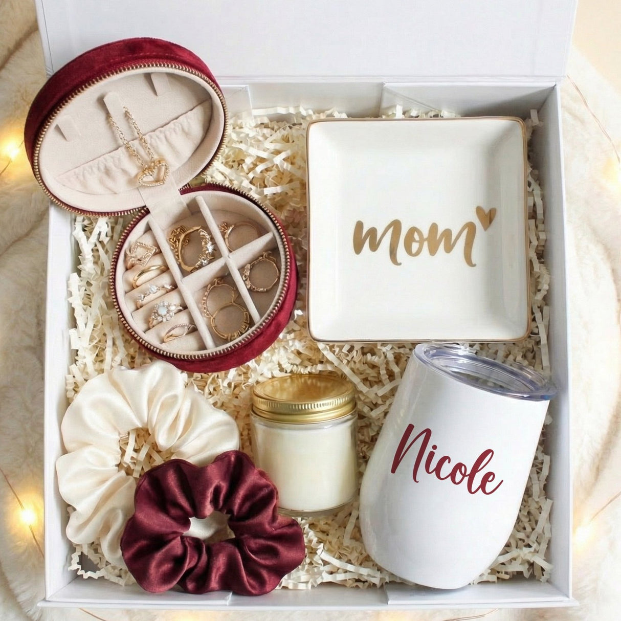 Lovely Bundle Set - Personalized Gift Box for Mom - Gifts Are Blue