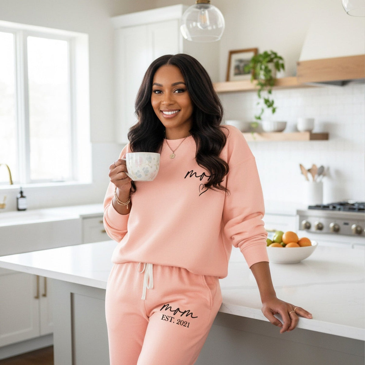 Comfort Colors Personalized Mom Lounge Set, Custom Loungewear Gift for Her and Mother’s Day - Gifts Are Blue