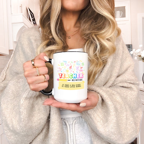 Cute mug for teachers. Simple mug for teachers. Keepsake mug for teachers. Teacher appreciation week 2025