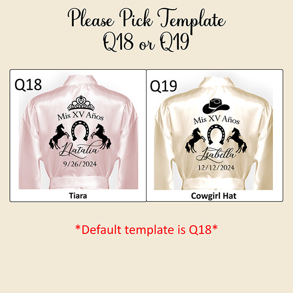 Pretty Personalized Mis XV Anos Charro Robe Quinceanera Gift