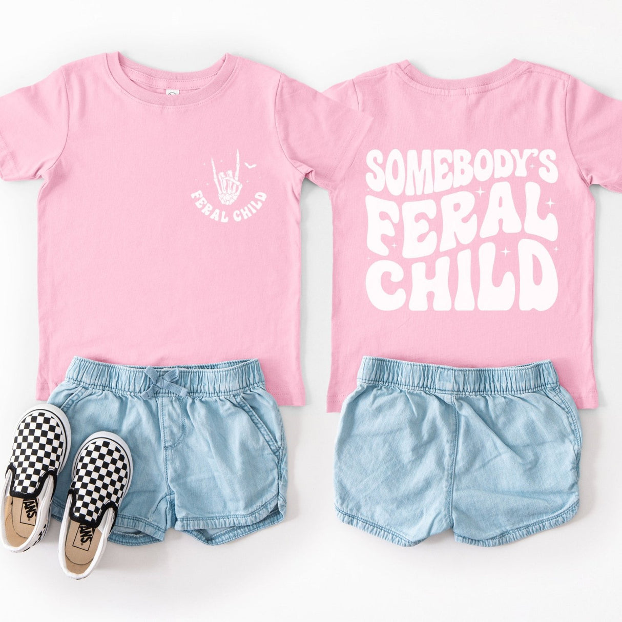 Somebody's Feral Child Shirt for Kids and Teens, Funny Halloween Shirts - Gifts Are Blue
