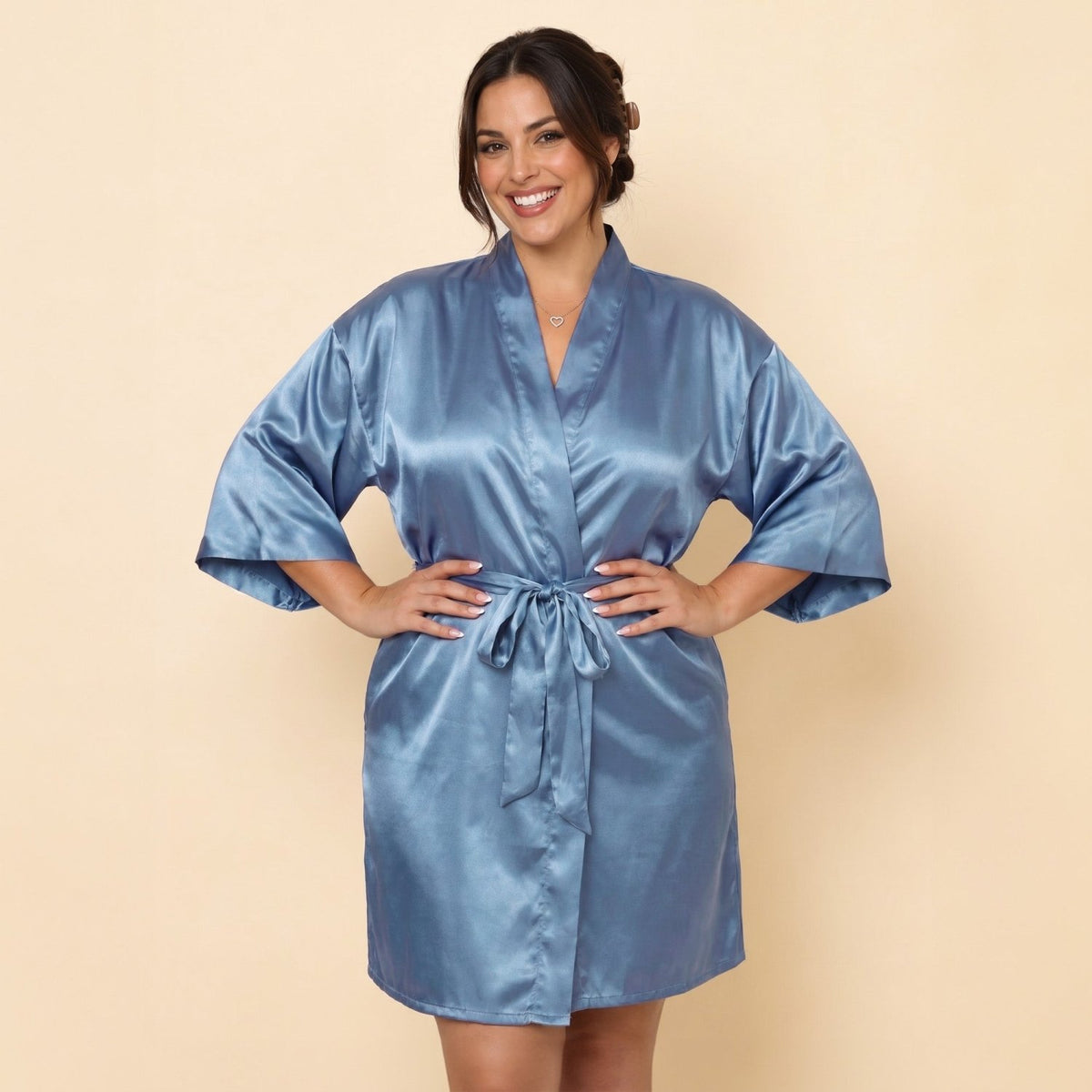 Womens Satin Robes, Sizes Small - 5XL - Gifts Are Blue