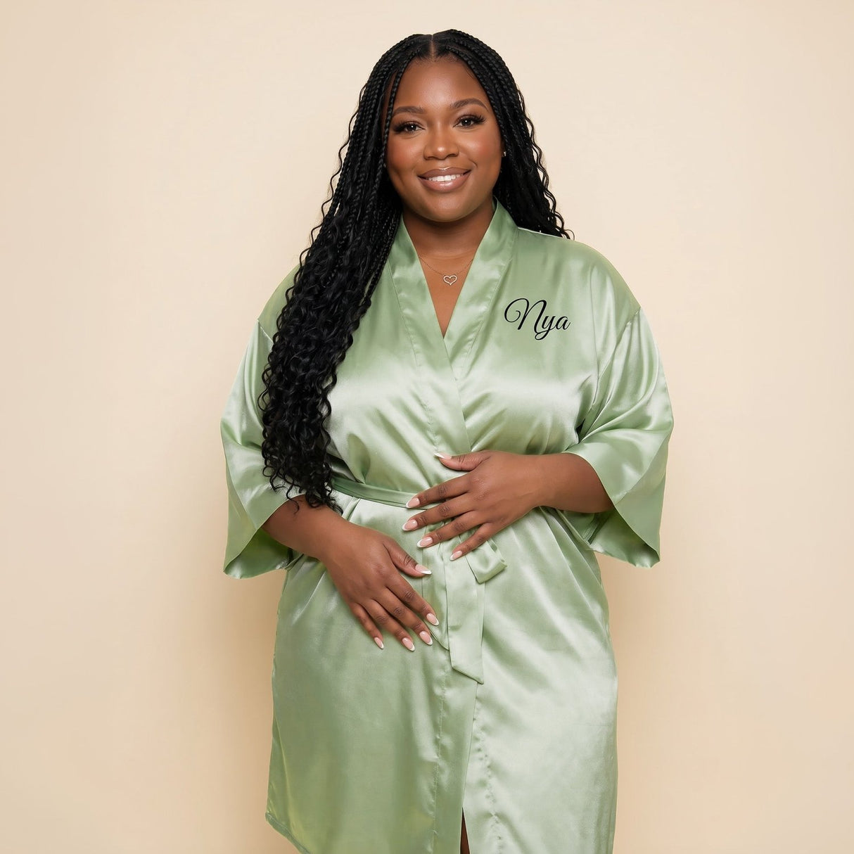 Personalized Sage Green Robes for Women and Girls - Gifts Are Blue