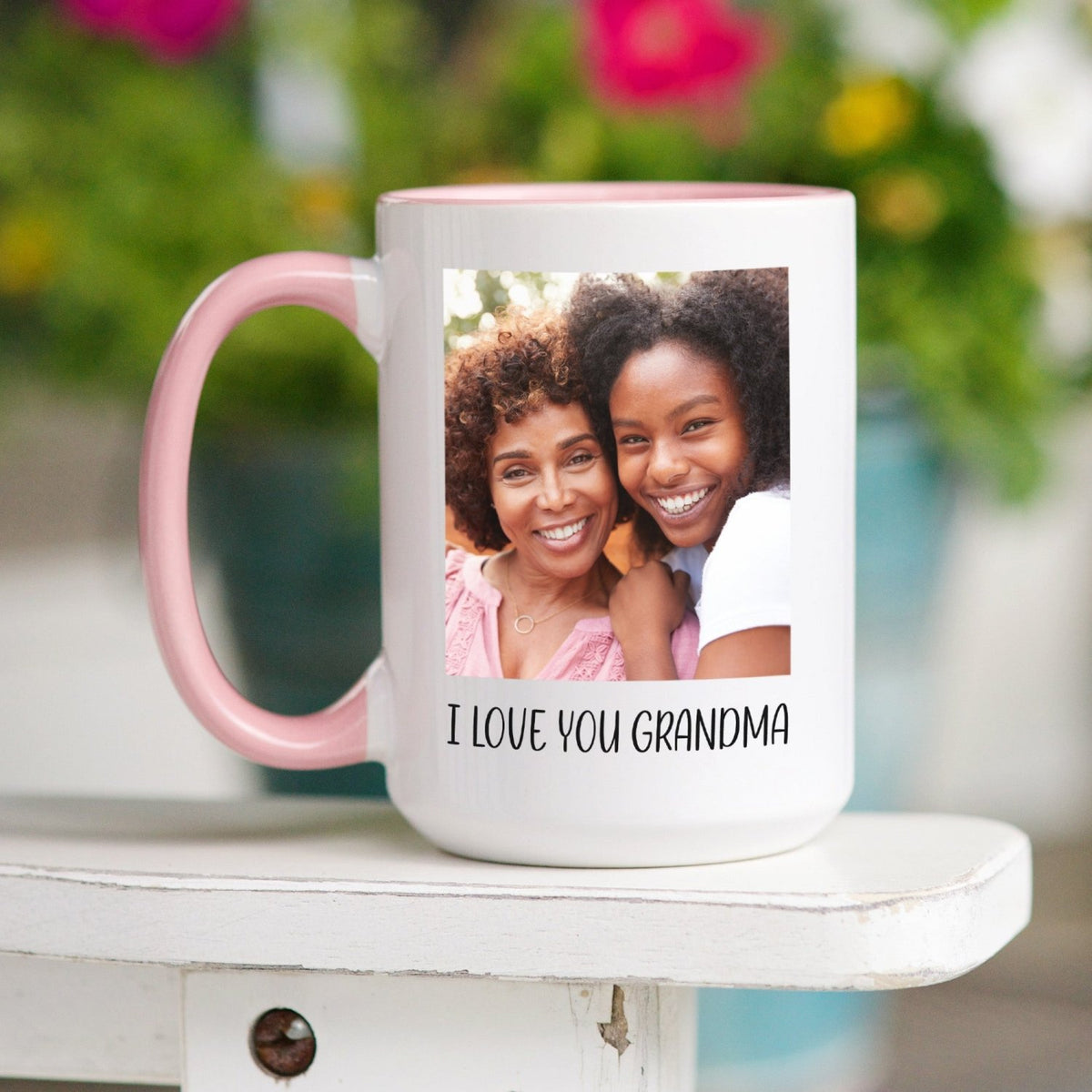 I Love You Personalized Photo Mug for Grandma Ideal Gift for Birthday or Mother’s Day. Gifts from granddaughter to grandma.