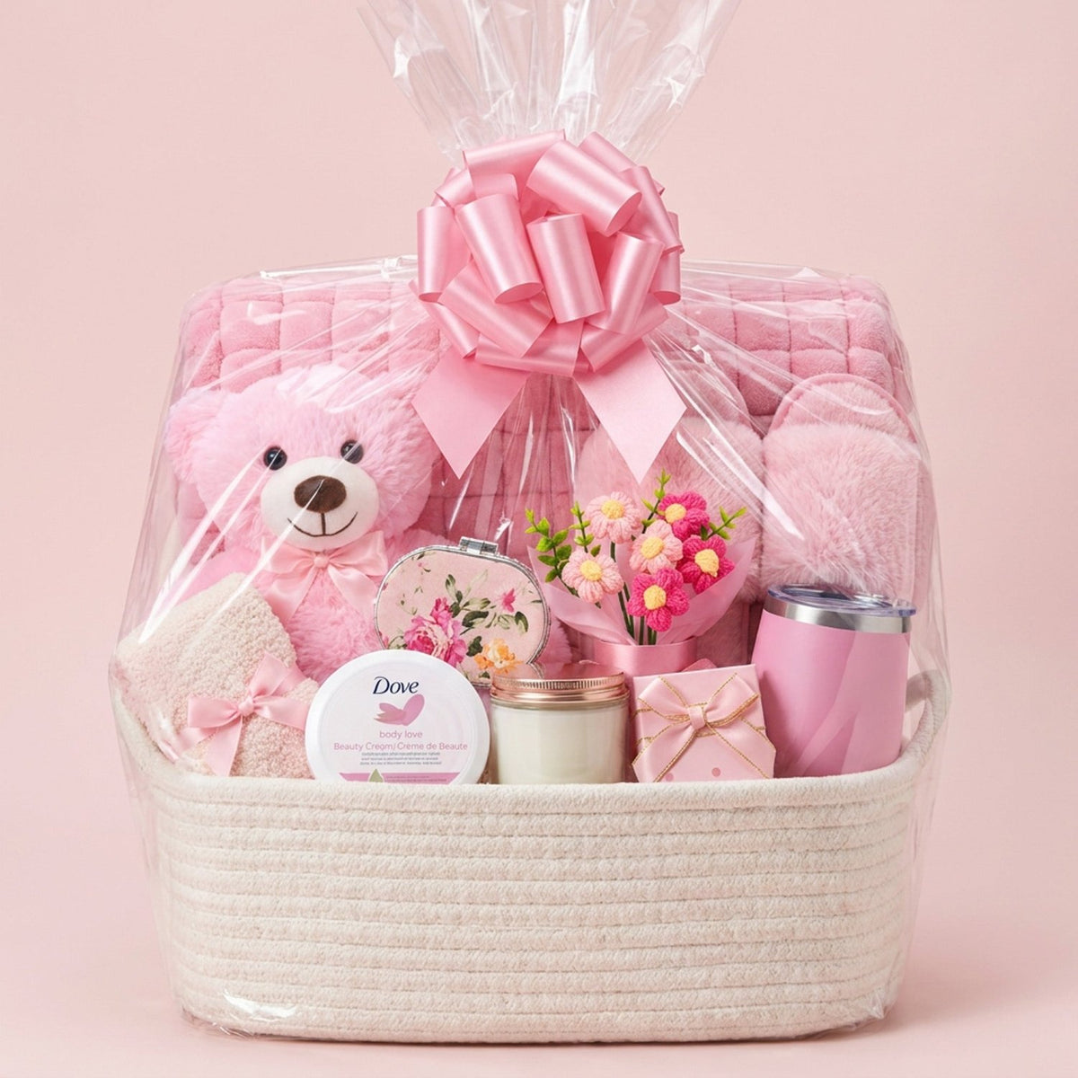 All Things Pink & Lovely Gift Basket for Her - Gifts Are Blue
