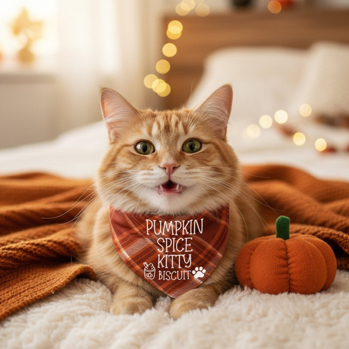 Funny Thanksgiving Sayings Personalized Cat and Dog Bandanas with Name - Gifts Are Blue