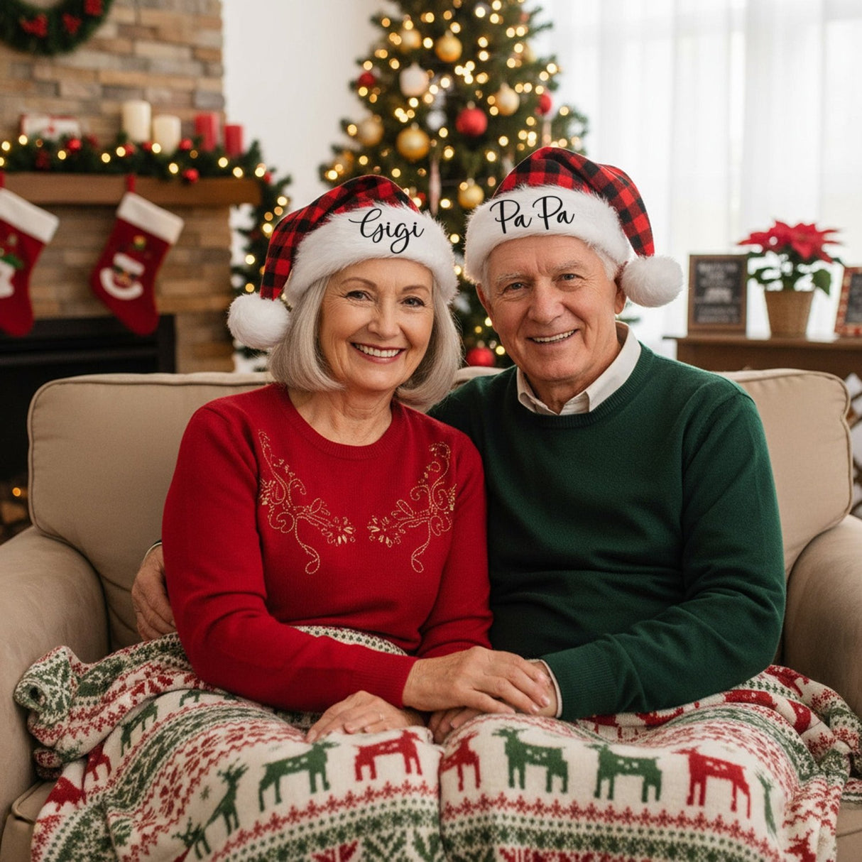 Personalized Santa Hats with Names for Family, Friends & Xmas Parties! - Gifts Are Blue