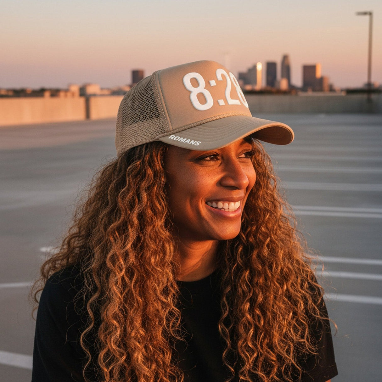 Bible Verse Trucker Hat with Puff Vinyl for Teens, Women and Men - Gifts Are Blue