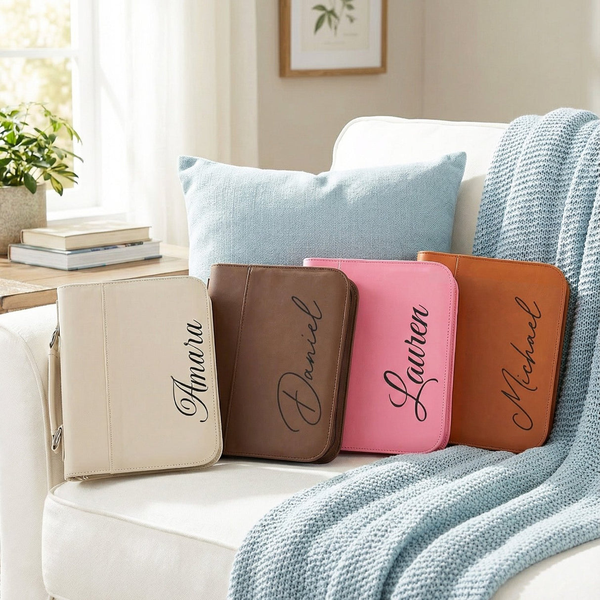 Personalized Bible Covers for Men, Women and Teens, Christian Gifts - Gifts Are Blue