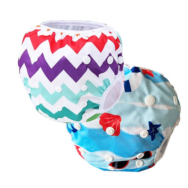 2 Pack Leakproof Reusable Swim Diapers, 0 to 2 years - Gifts Are Blue