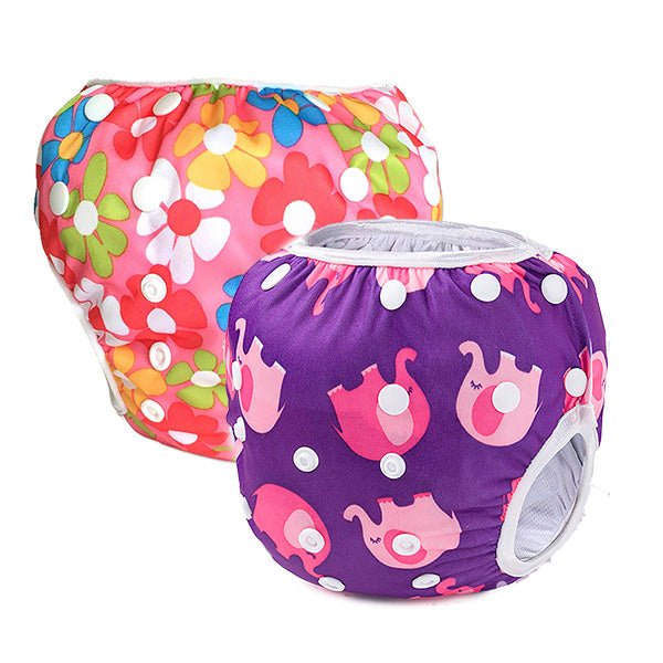 2 Pack Leakproof Reusable Swim Diapers, 0 to 2 years - Gifts Are Blue