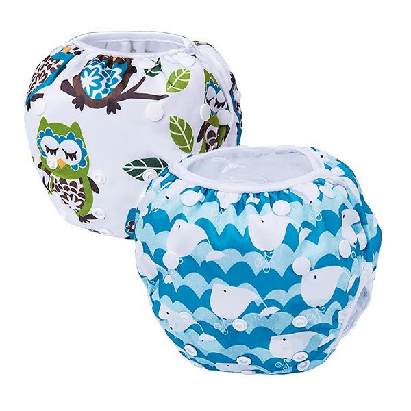 2 Pack Leakproof Reusable Swim Diapers, 0 to 2 years - Gifts Are Blue