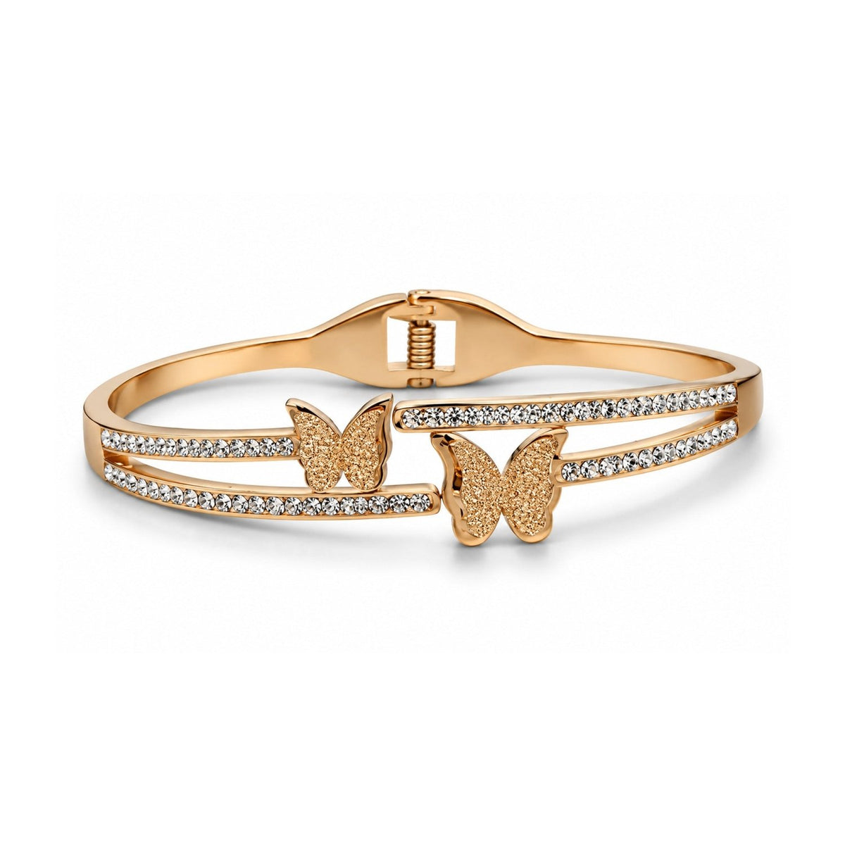 Rose Gold Butterfly Bracelet with Cubic Zirconia - Gifts Are Blue