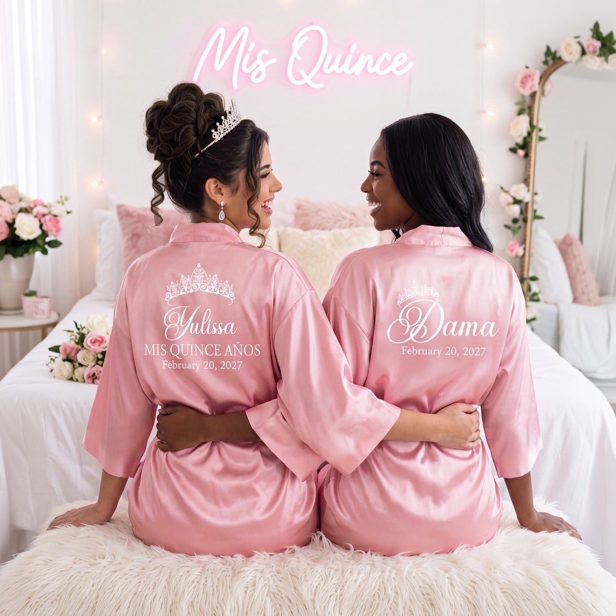 Classic Princess Quince Robe Personalized, Quinceanera Gift