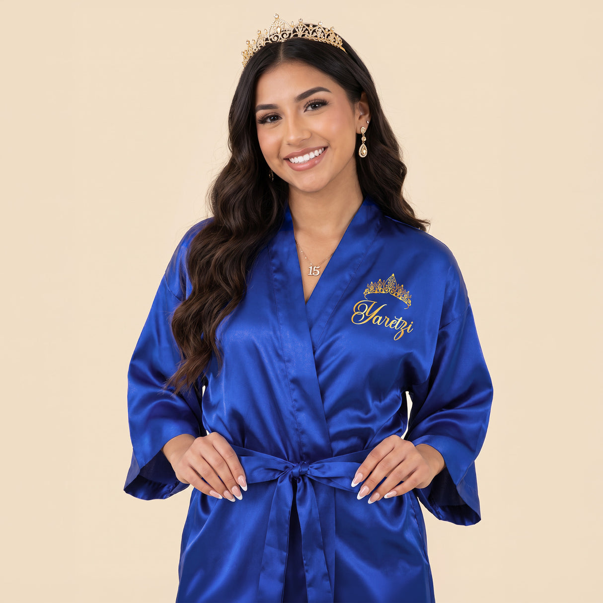 Classic Princess Quince Robe Personalized, Quinceanera Gift