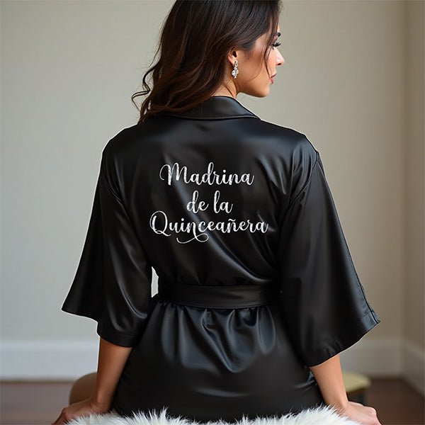 Simple and Pretty Personalized Mis Quince Robe and Slipper Set Quinceanera Gift - Gifts Are Blue