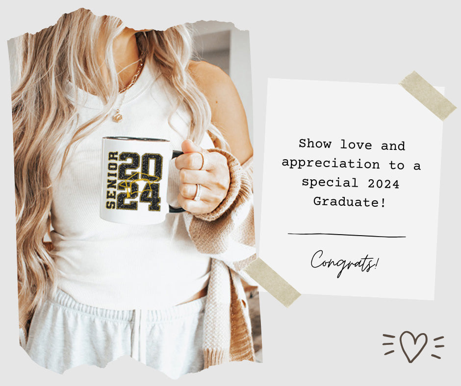 Show love and appreciation to a special 2024 graduate with this senior 2024 graduation coffee mug. All SKUs.