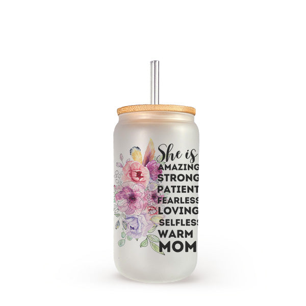 Thoughtful gift for mothers. A frosted 16oz iced coffee cup for moms. Perfect for special occasions like mothers day or a first mothers day gift. All SKUs.