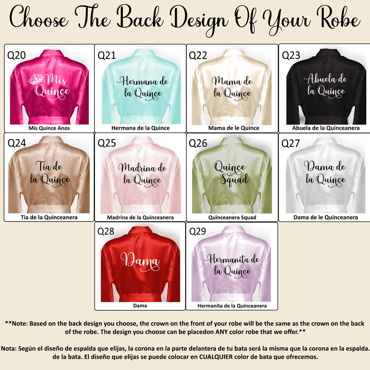 Pretty and Simple Personalized Mis Quince Robes with Name and Date