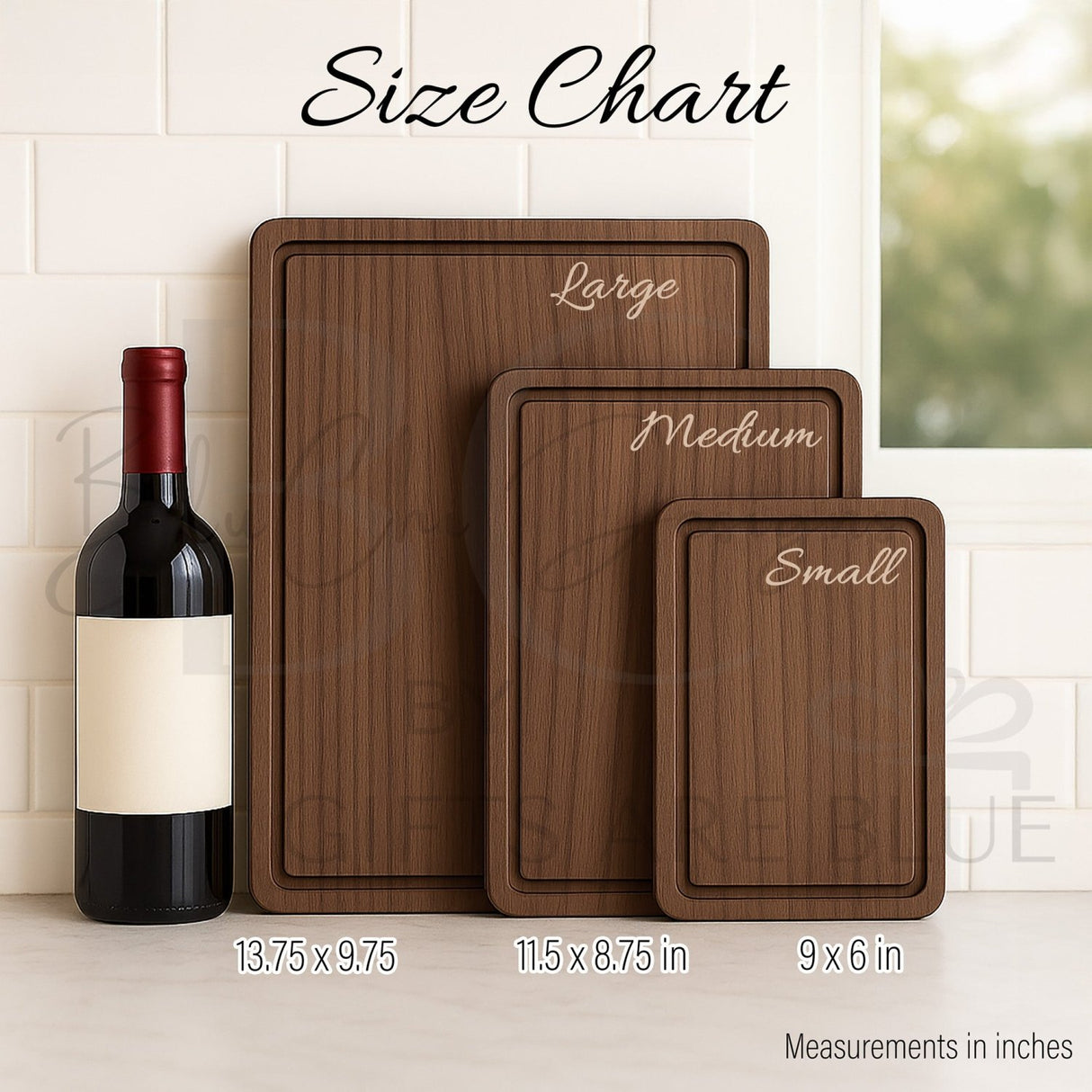 Merry Christmas Personalized Cutting Board for the Holidays - Gifts Are Blue