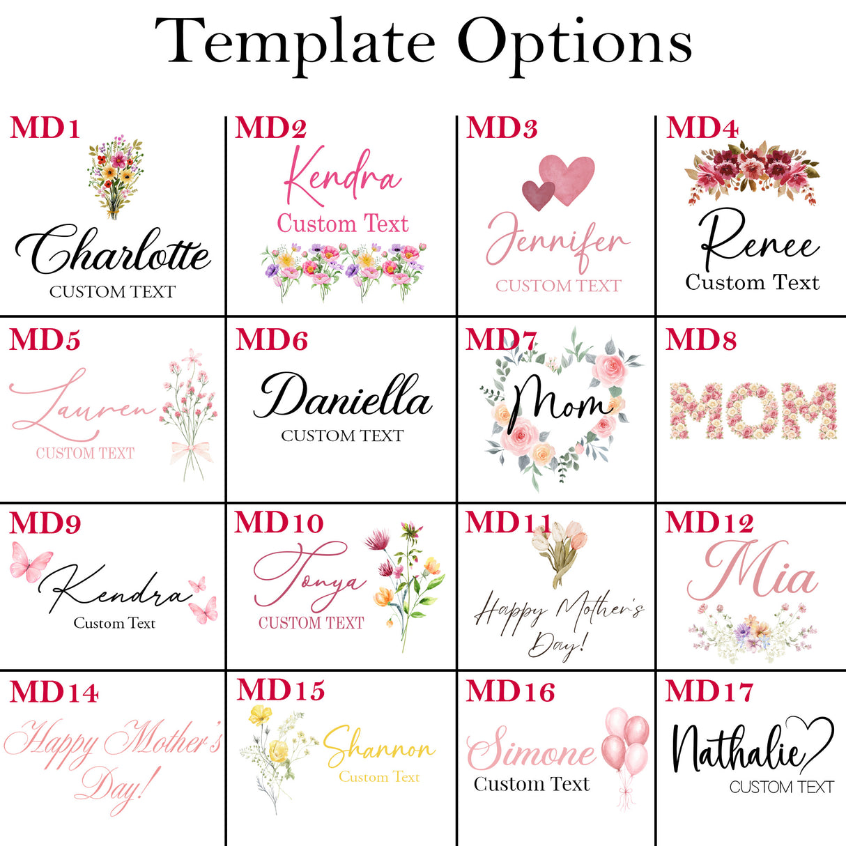 Multi Design Personalized Empty Mom Gift Box w Magnetic Lid, Bow and Crinkle Paper