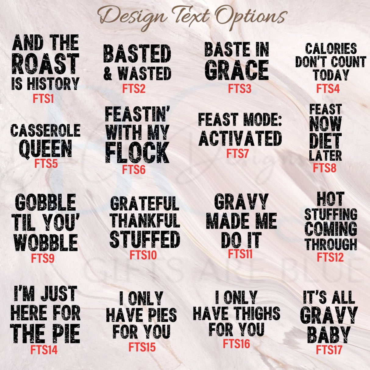 Funny Custom Thanksgiving Sayings Matching Shirts - Youths & Adult Sizes - Gifts Are Blue