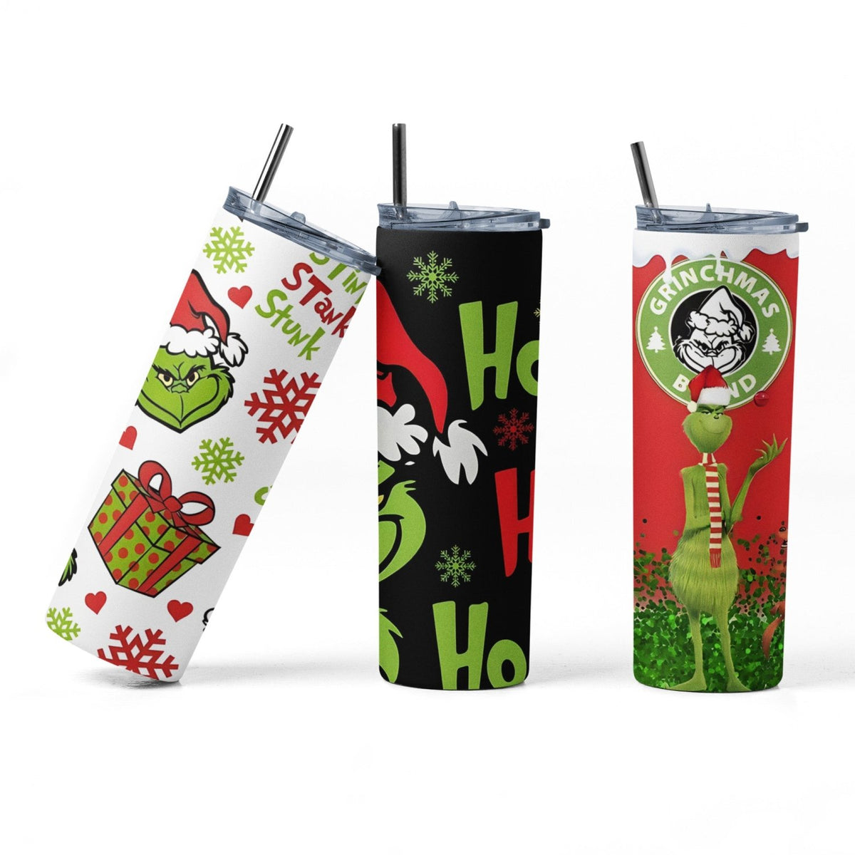 Cute Mystery Grinch Christmas Sweatshirt and 20oz Tumbler Bundle - Gifts Are Blue
