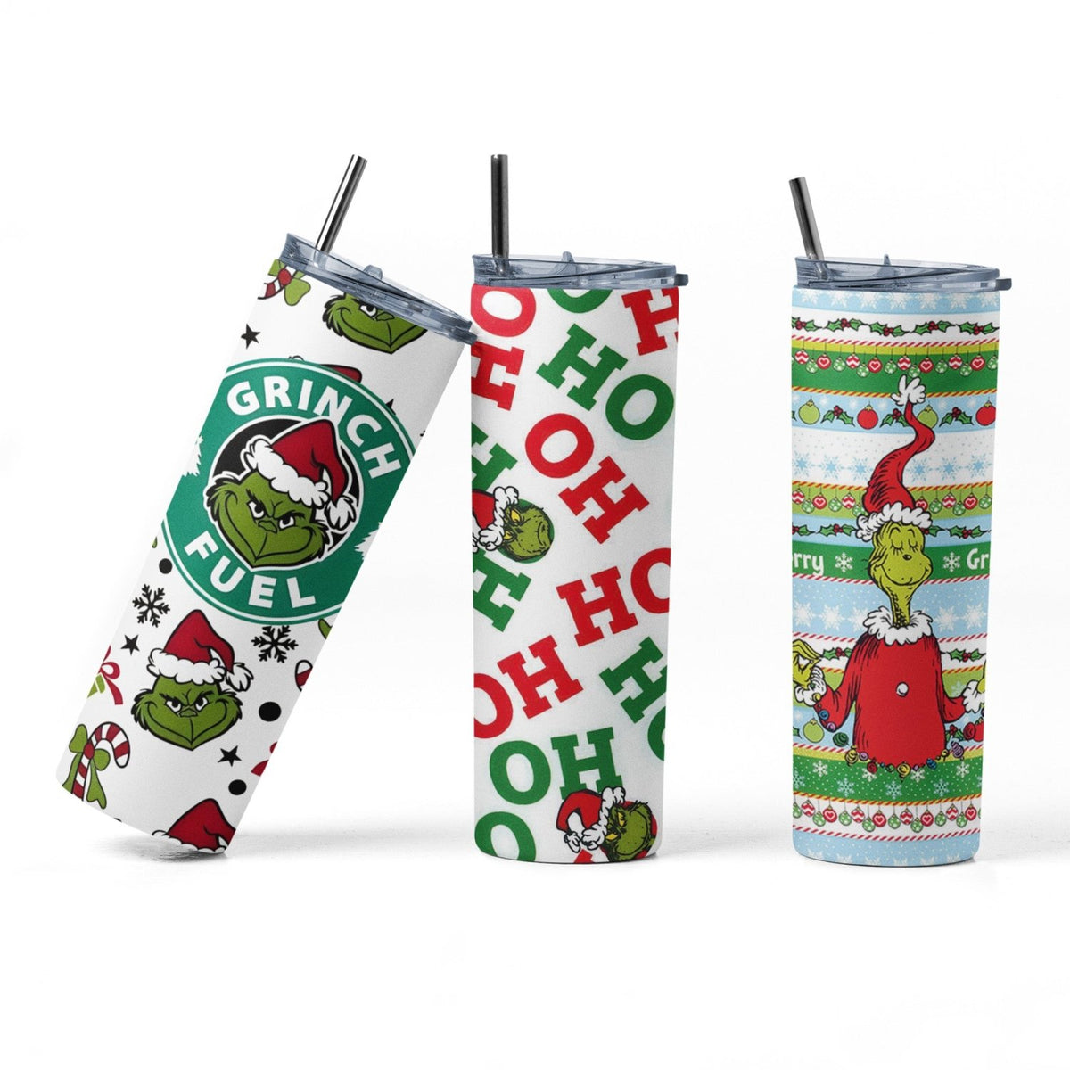 Cute Mystery Grinch Christmas Sweatshirt and 20oz Tumbler Bundle - Gifts Are Blue