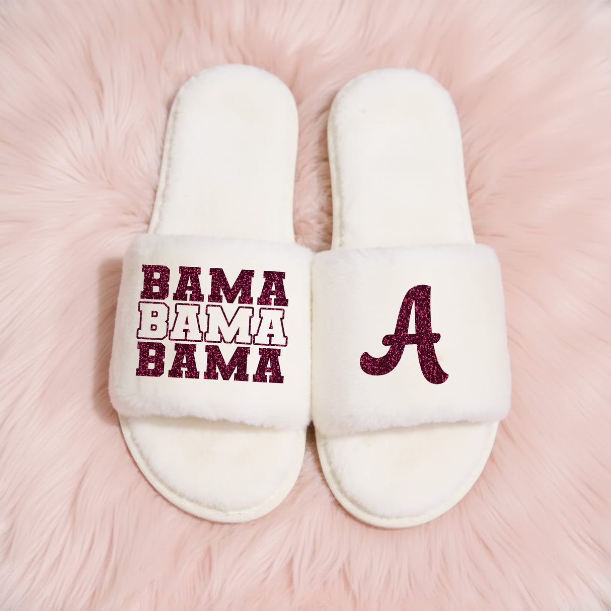 Personalized college slides for women, perfect for student life, graduation gifts, or campus lounging.