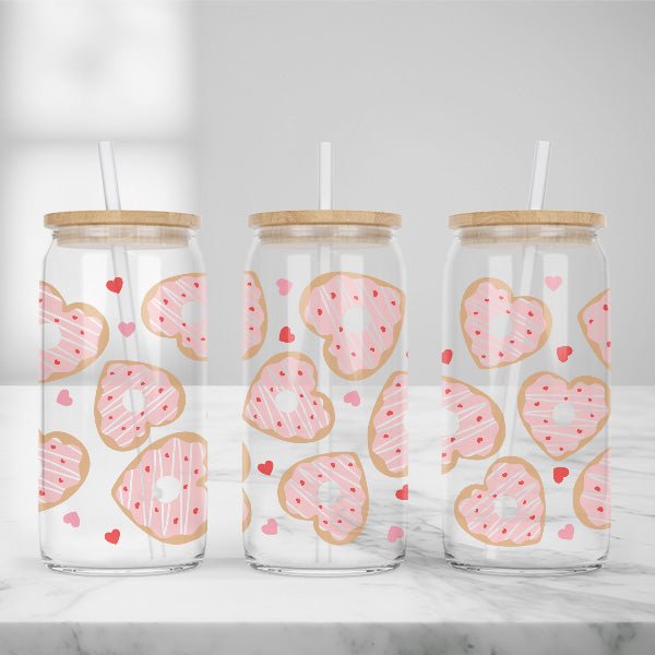 Valentines Day Glass Iced Coffee Tumblers in Multiple Designs - Gifts Are Blue