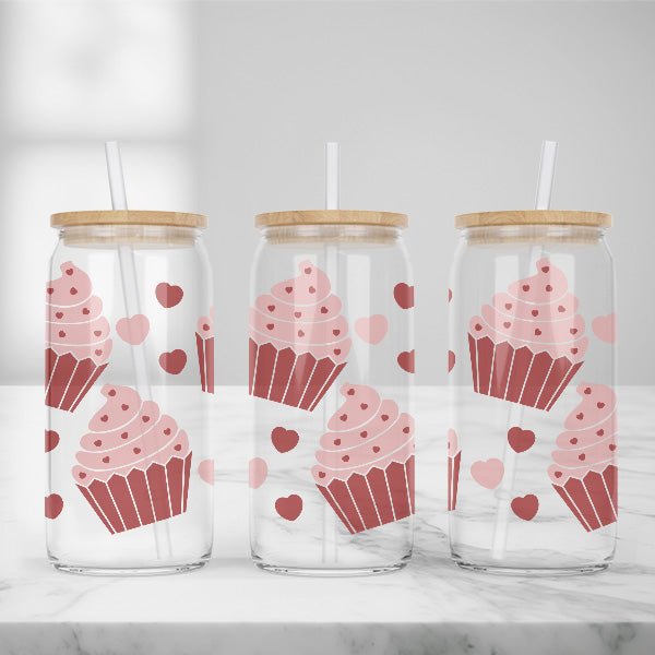 Valentines Day Glass Iced Coffee Tumblers in Multiple Designs - Gifts Are Blue